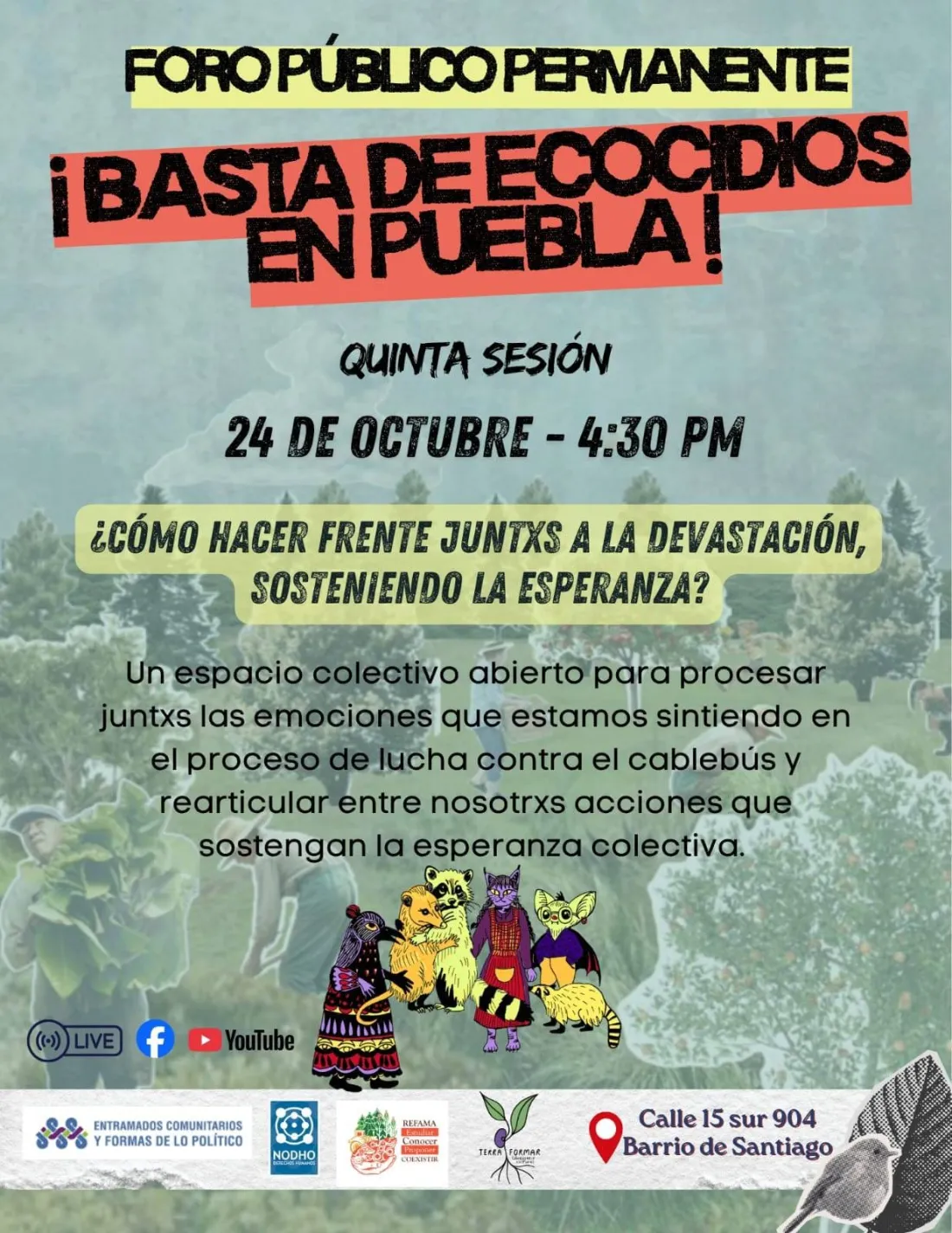 Cartel de la convocatoria: Foro Público Permanente — Quinta sesión