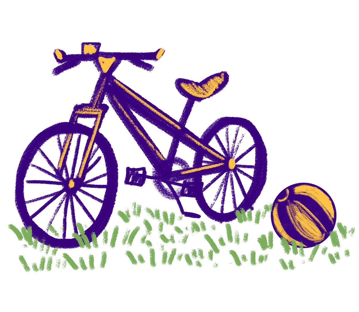 Bicicleta y pelota