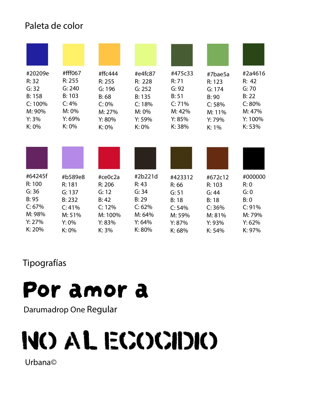 Guía de color y tipografía